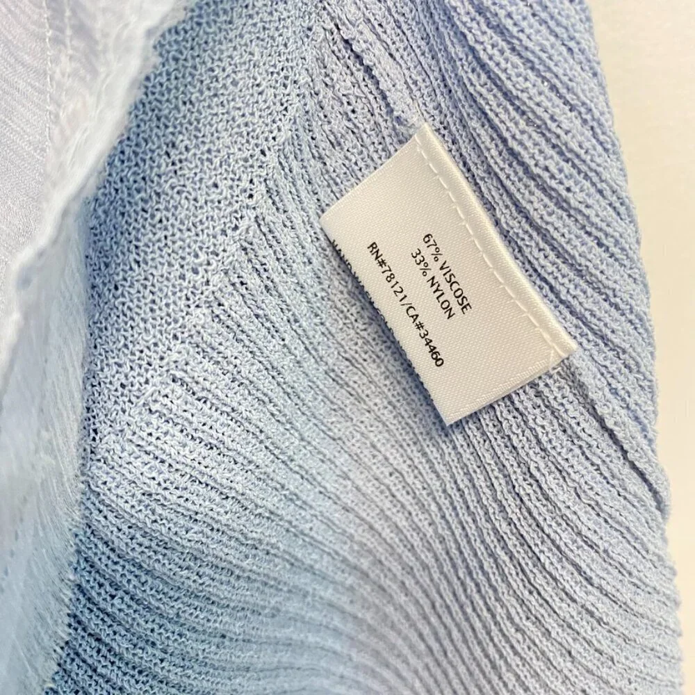 Eileen Fisher Blue Two Piece Set Silk Tank and Cardigan